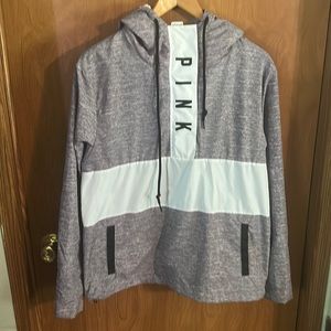 PINK - Victoria's Secret light hooded windbreaker jacket size XS